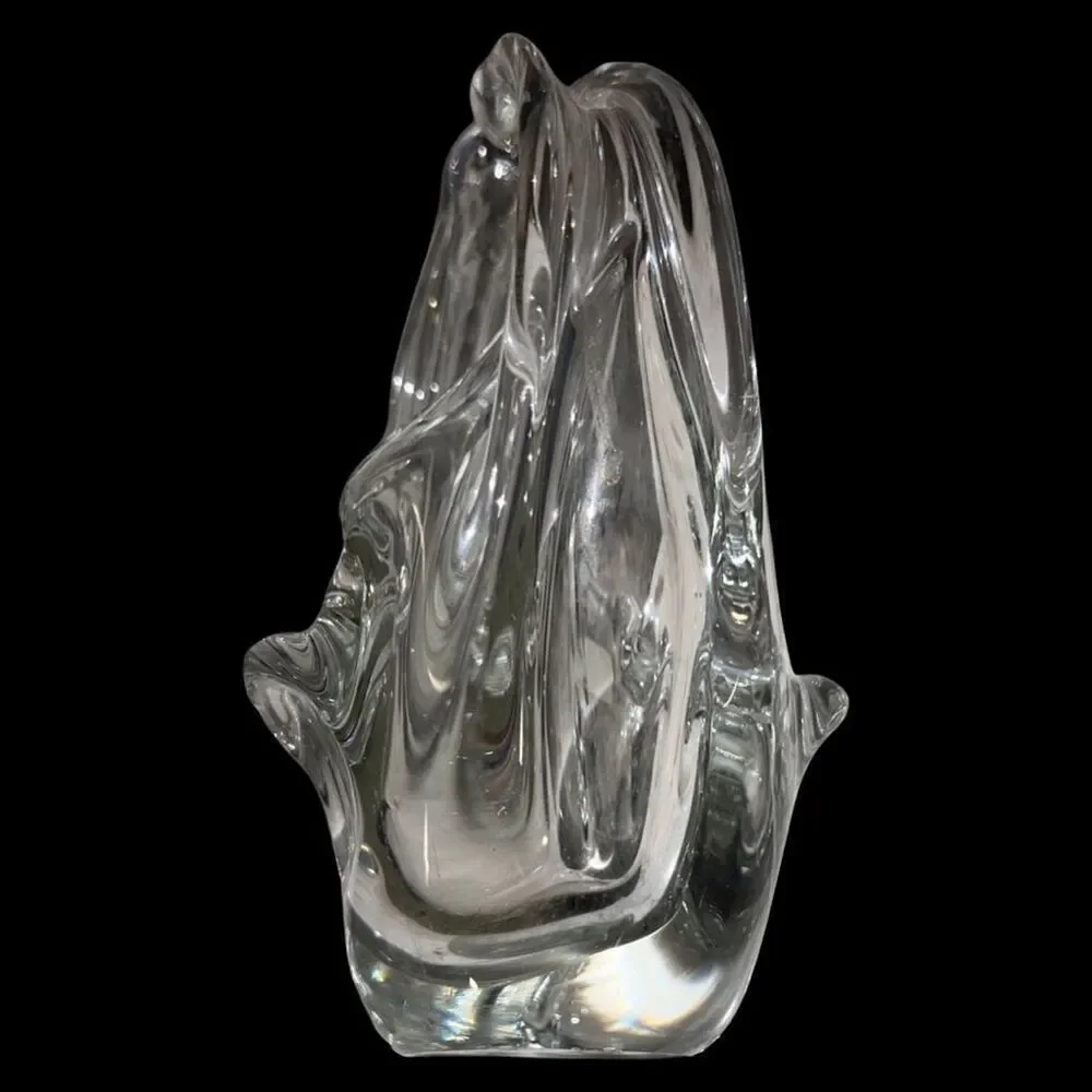 Vintage Toscany Blown Glass Collection Crystal Bride Basket